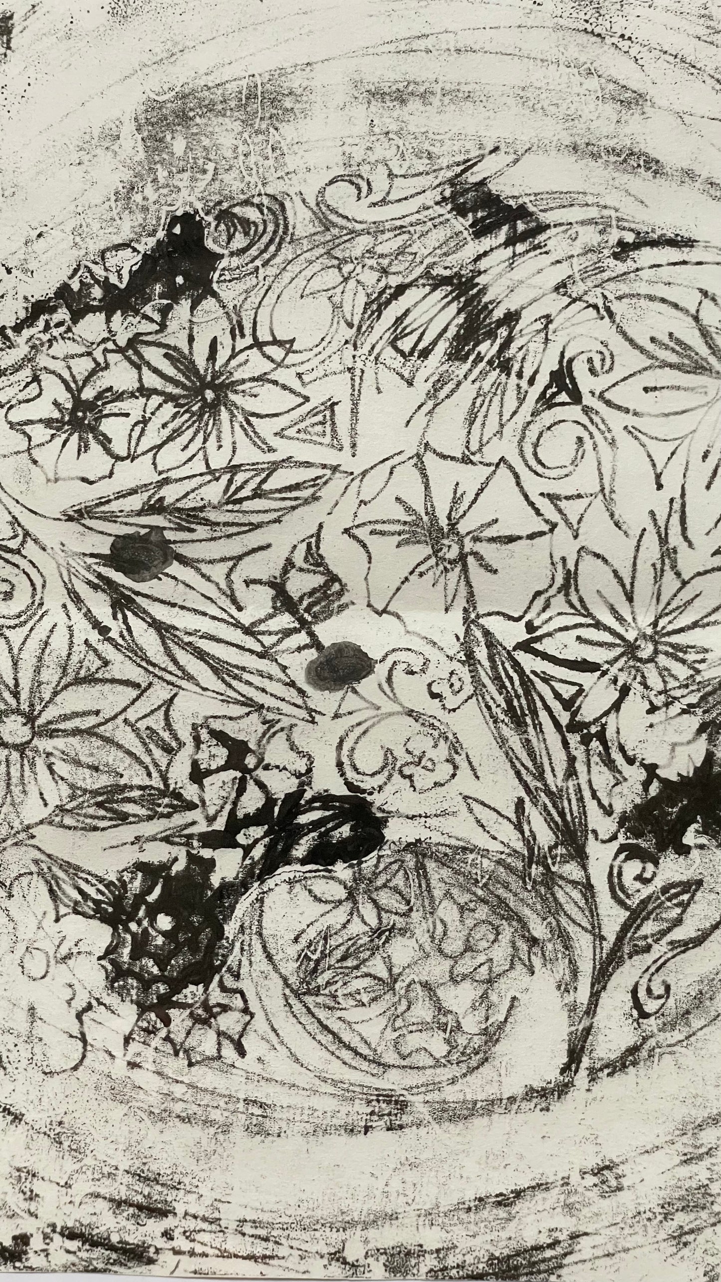 LINOCUT: Floral Shadows (1/6)